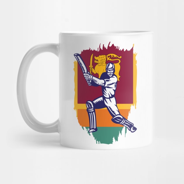 Sri Lanka Cricket Player Batsman Design by alltheprints